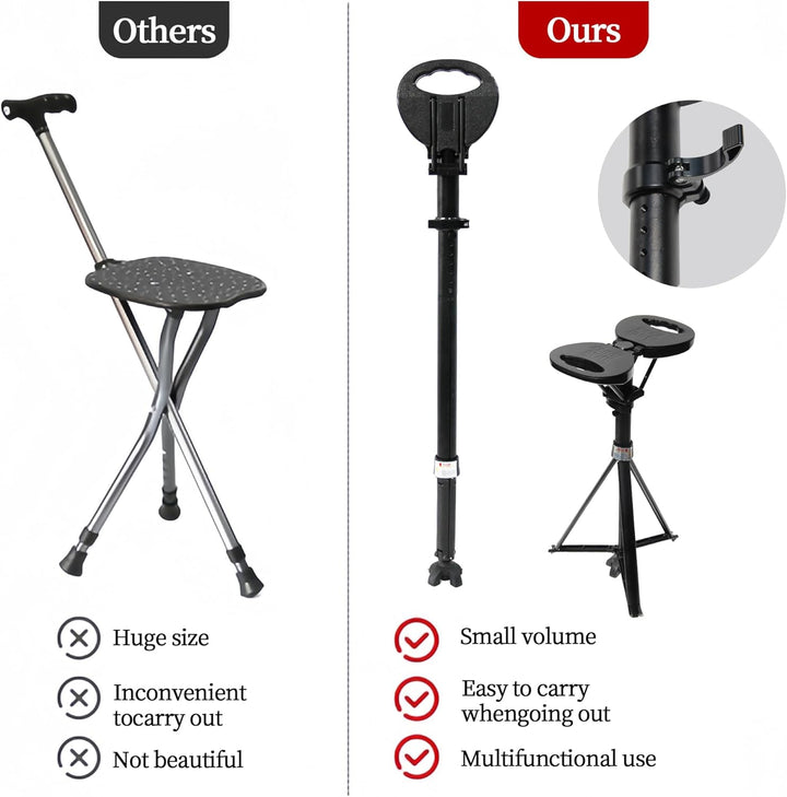 Klappstock mit Sitz – StepMate