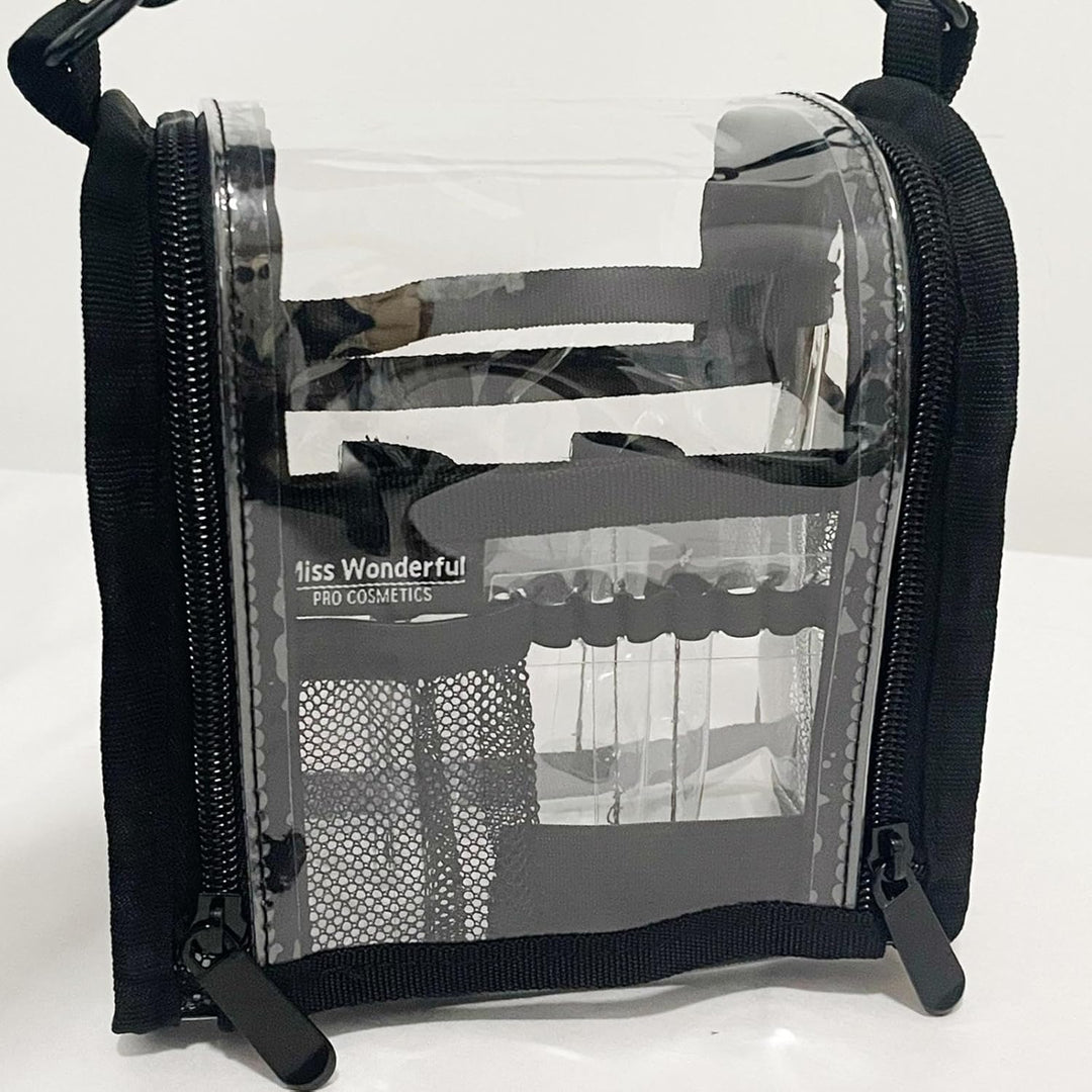 Duża przejrzysta torba na kosmetyki z PVC do podróży i codziennego użytku – Aveline