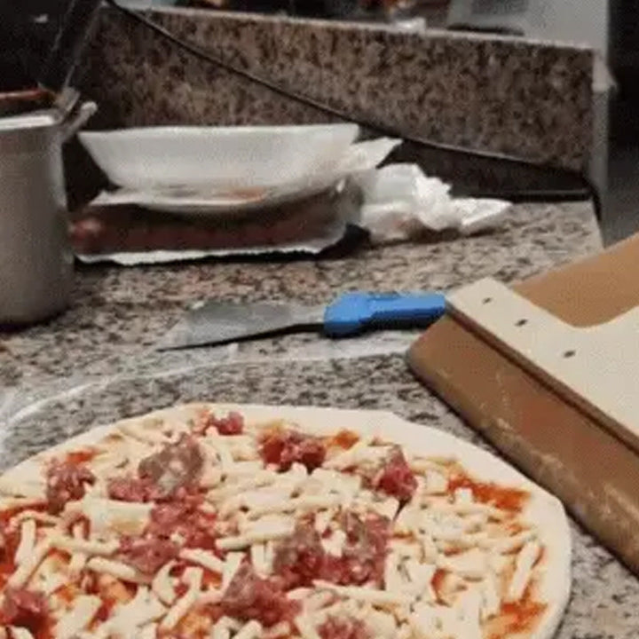 Przesuwana łopatka do pizzy z drewna brzozowego z mechanizmem przesuwu – Fornello