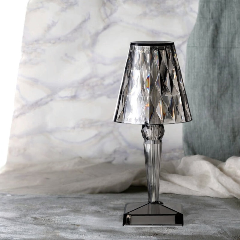 Lampa stołowa kryształowa z dotykowym sterowaniem - LumeCrystal
