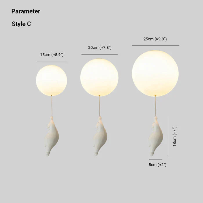 Lampa sufitowa dla dzieci z misiem i balonem - CloudBear