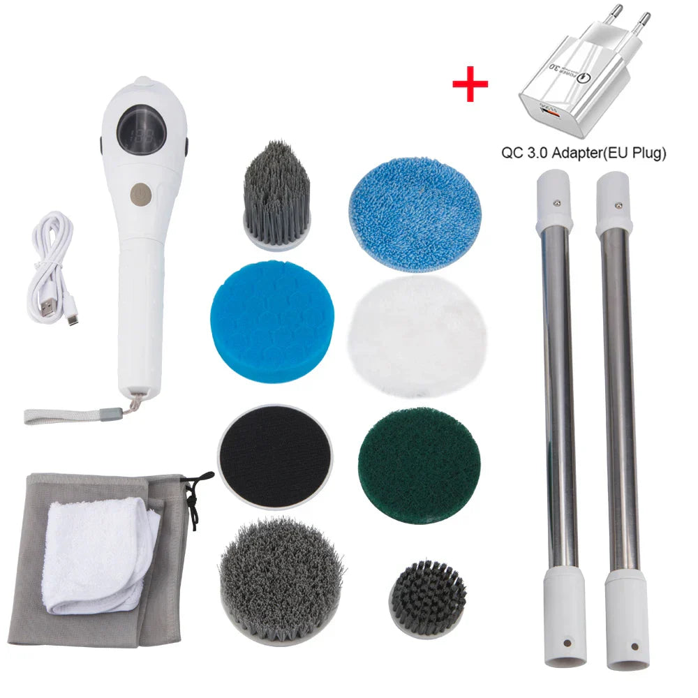 8‑in‑1 Electric Cleaning Brush with Adjustable Handle – Buy 1, Get 1 Free-State of Style