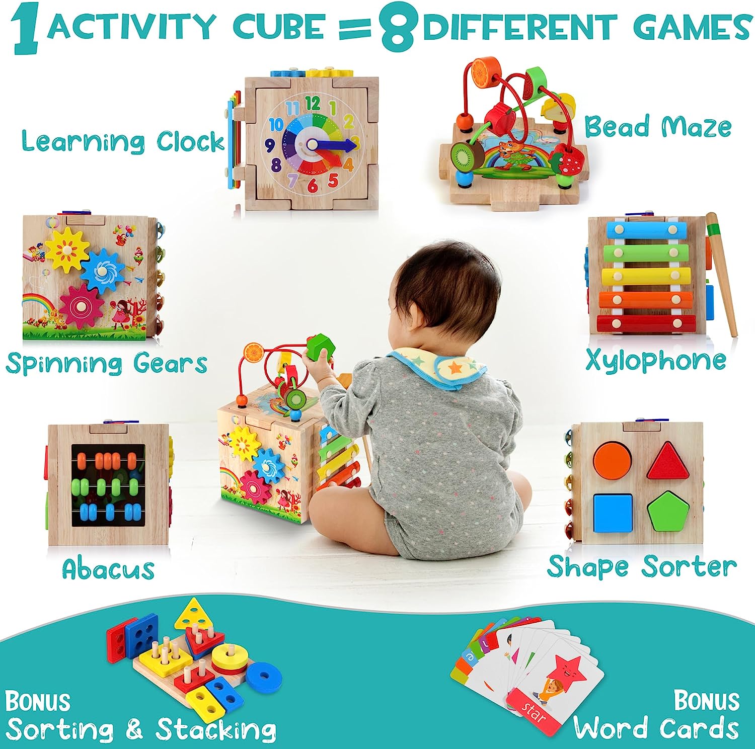 8-w-1 Montessori Klocka do zabawy – Cubbi-Trend Polska