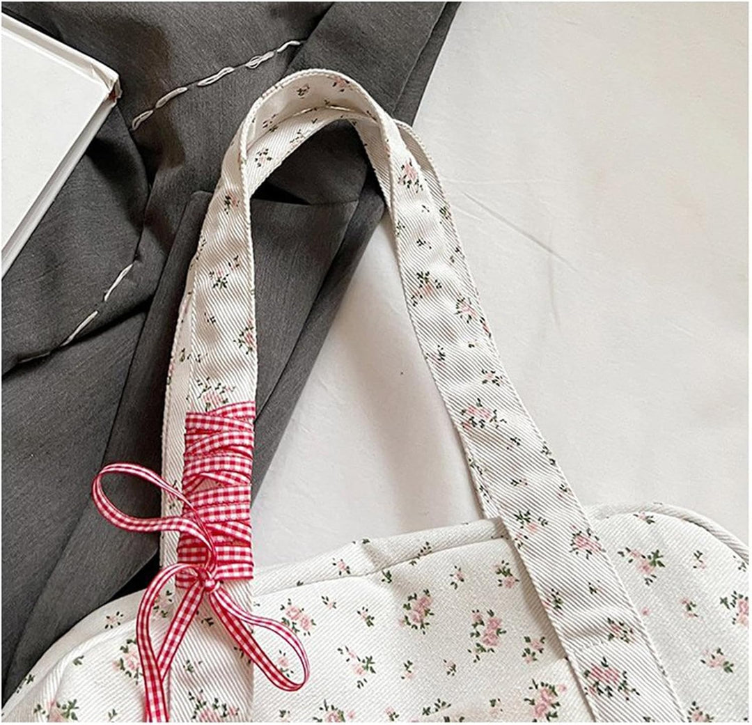 Torba Duffle – Duża torba weekendowa z płótna z akcentami w postaci wstążki – Floria