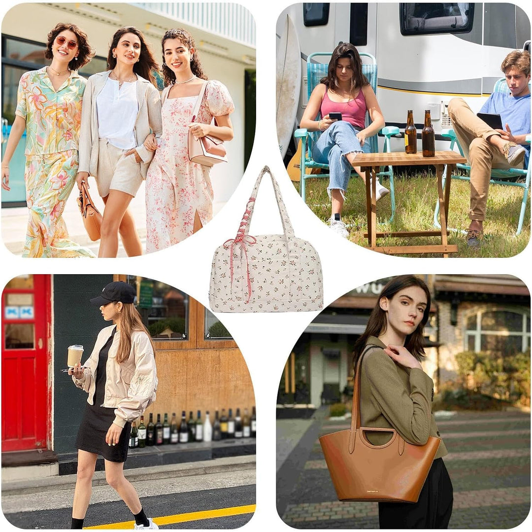 Torba Duffle – Duża torba weekendowa z płótna z akcentami w postaci wstążki – Floria