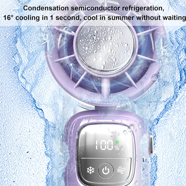 Przenośny składany wentylator ręczny z wyświetlaczem LED 100 prędkości