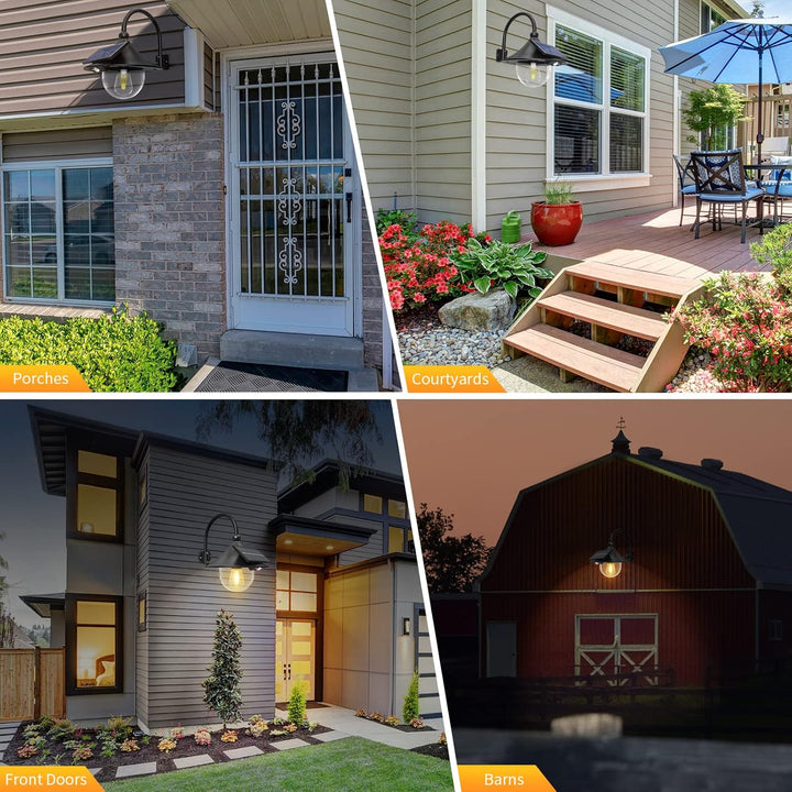 Solarne czujniki ruchu do ścian stodół z 3 trybami i elastycznym ramieniem (opakowanie 2 szt.) – Halden