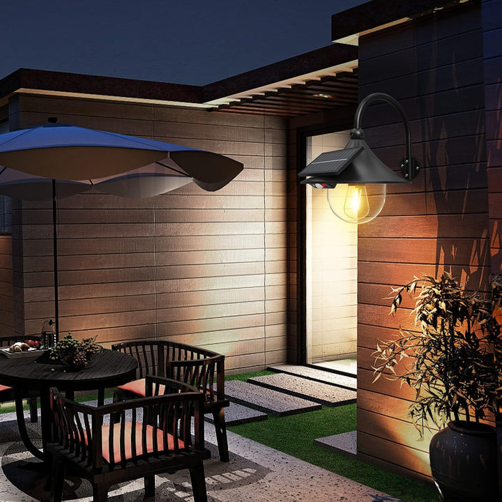 Solarne czujniki ruchu do ścian stodół z 3 trybami i elastycznym ramieniem (opakowanie 2 szt.) – Halden