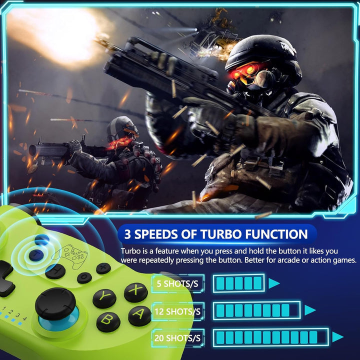 Kontroler bezprzewodowy z joystickami z efektem Halla i funkcją Turbo - Nexora