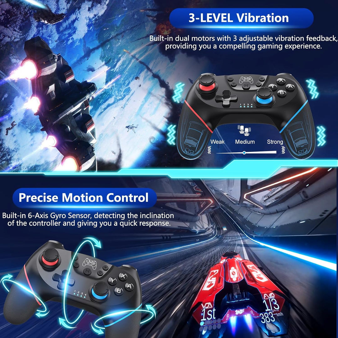 Kontroler bezprzewodowy z joystickami z efektem Halla i funkcją Turbo - Nexora