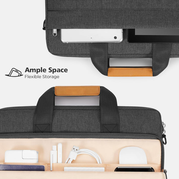 Torba na ramię na laptopa wodoodporna z 360° ochronną wyściółką
