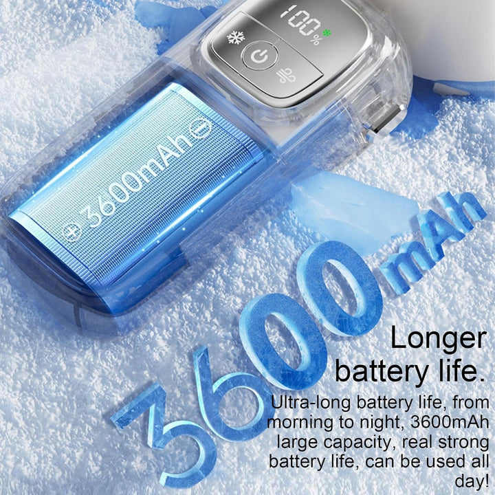 Przenośny składany wentylator ręczny z wyświetlaczem LED 100 prędkości