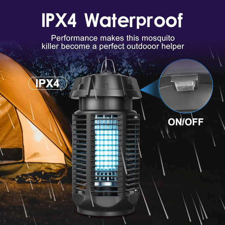 Elektro insektobójca z 20W światłem UV i 4200V zasilaniem, wodoodporny IPX4 – Zeytra