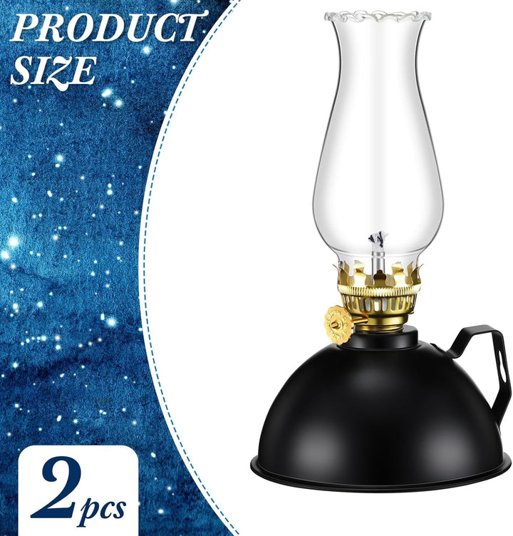 Zestaw lamp w stylu vintage z szkła i metalu - 2 sztuki – Ardin