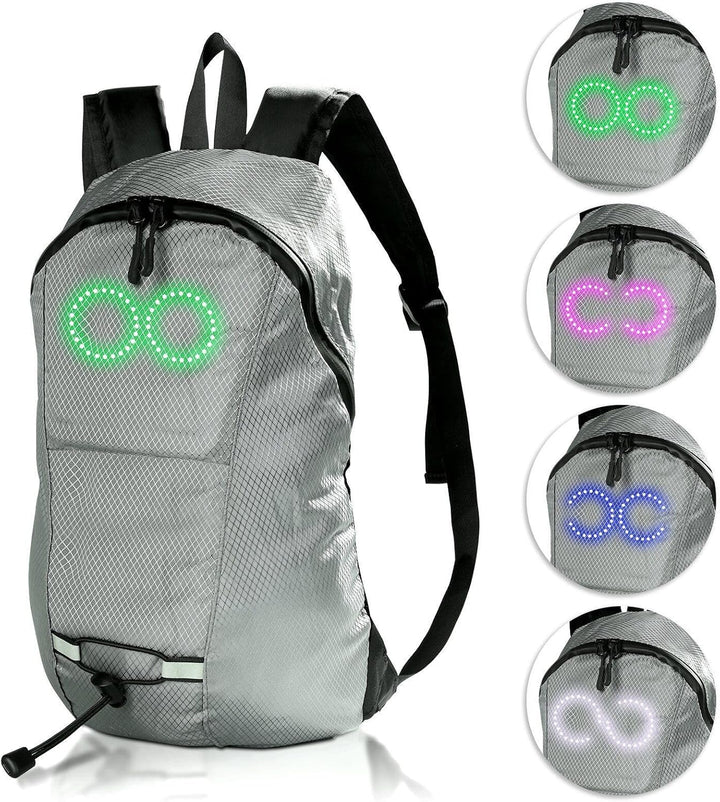 LED-Plecak podróżny – Wodoodporny świecący plecak z audio-responsywnym świeceniem – Nexora
