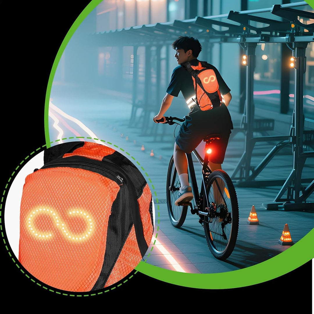 LED-Motorrad-plecak – Świecąca torba bezpieczeństwa na wycieczki i nocne jazdy – Lumaro