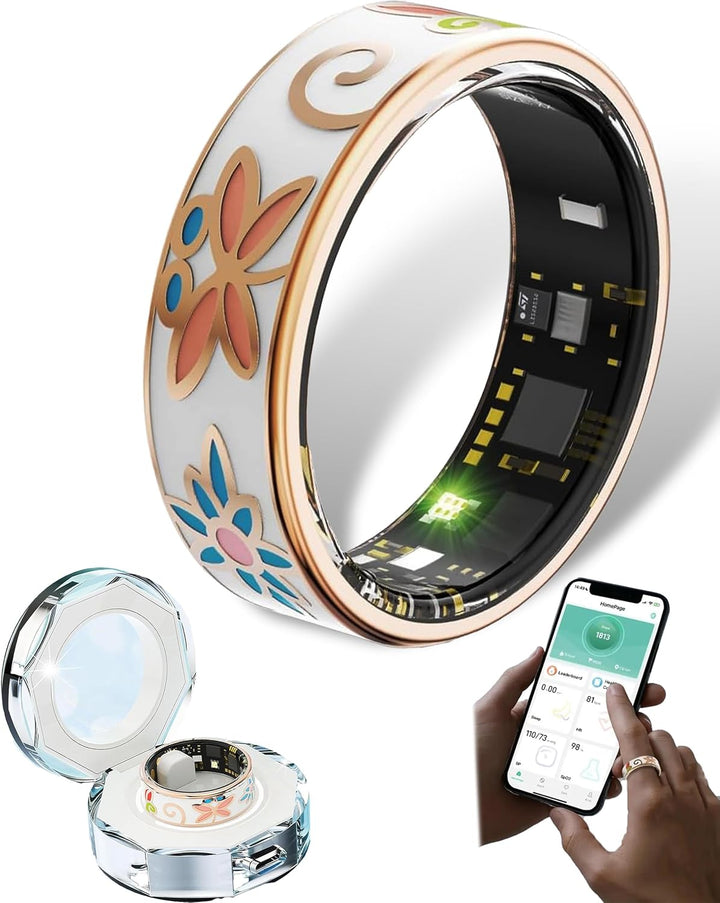 Smart Enamel Wellness Ring – Fitness i śledzenie snu dla iOS i Android – Aurina