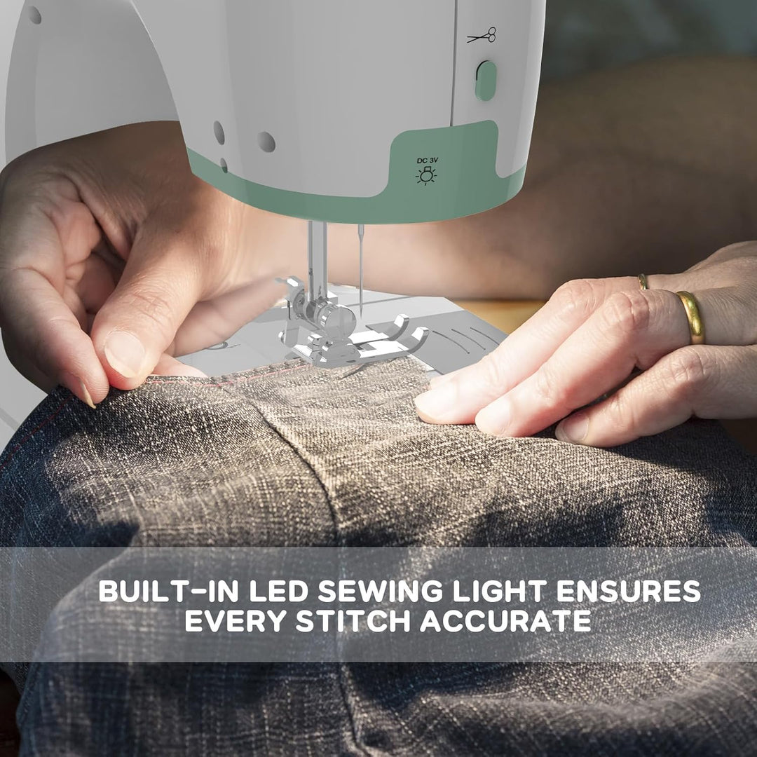 Przenośna maszyna do szycia z 12 ściegami i stołem roboczym – StitchPro