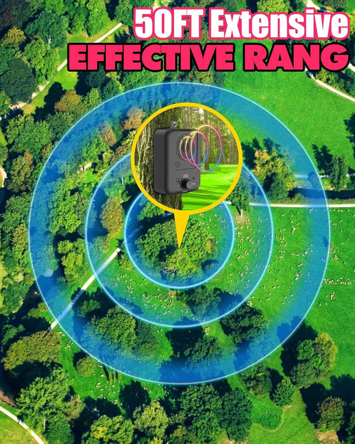 Ładowalne urządzenie ultradźwiękowe do odstraszania psów o zasięgu 15 m – Calvero