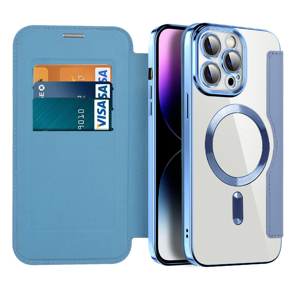 Etui skórzane z magnetyczną adsorpcją i ochroną RFID – Valtrix (1+1 GRATIS)