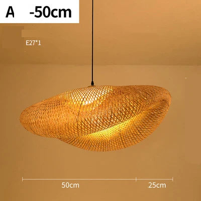 Ręcznie robiona lampa wisząca z rattanem - RayaLicht