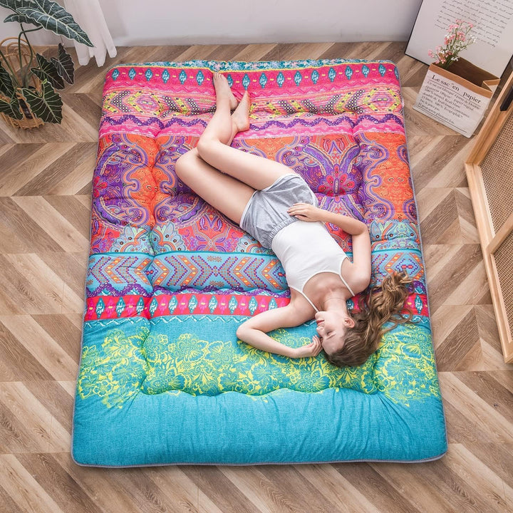 Składany japoński futon podłogowy z wsparciem z pianki pamięciowej – Arivon