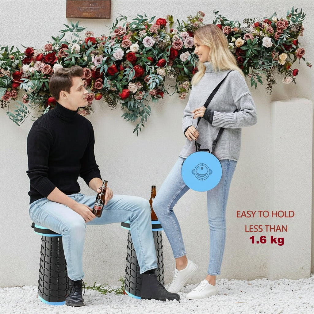 Kollapsible Hocker mit Polster – SitMax