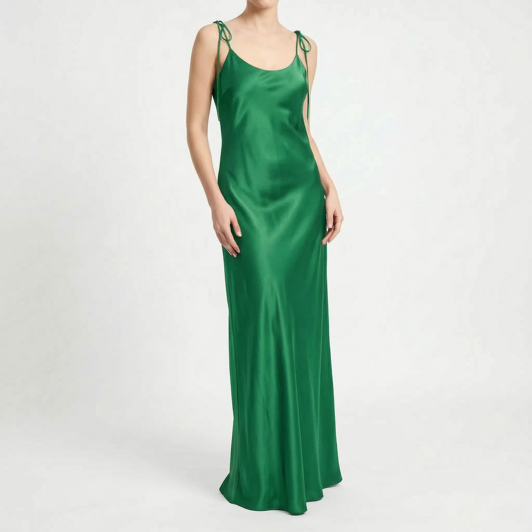 Backless Floor-Length Slip Dress -  Opal