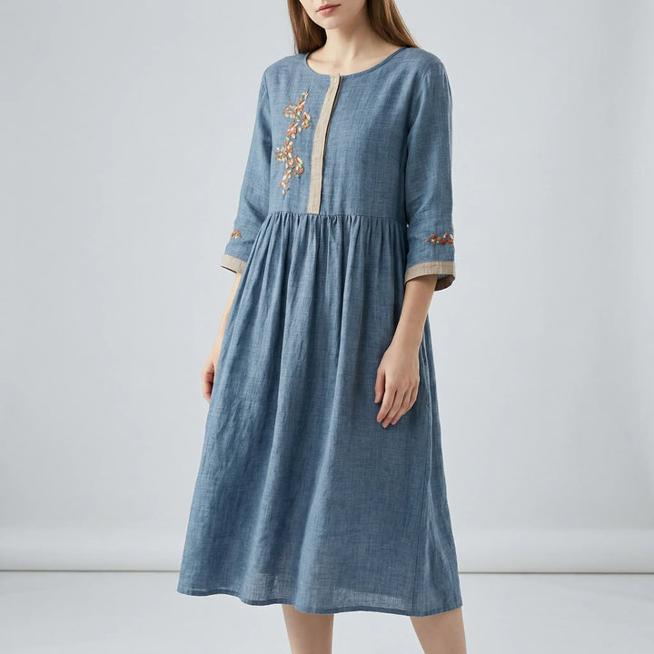 Besticktes Kleid Im Ethno-Stil - Thalea