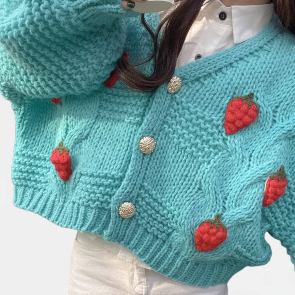 Bunt Gestricktes Kurzjackett - Nina