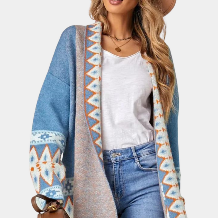 Damski sweter boho z miękkiego materiału – Selina