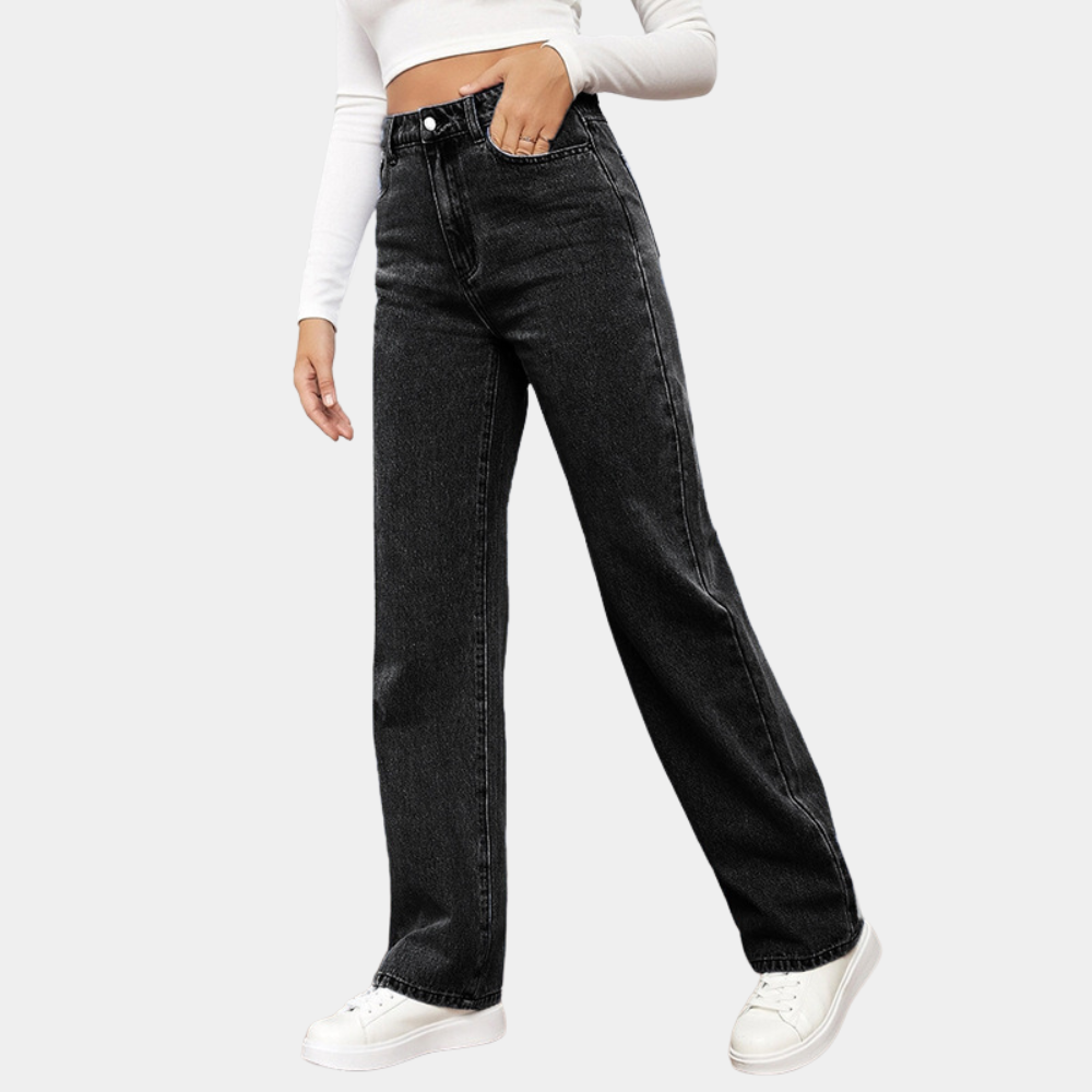 High Waist Baggy Damskie Jeansy – Elara