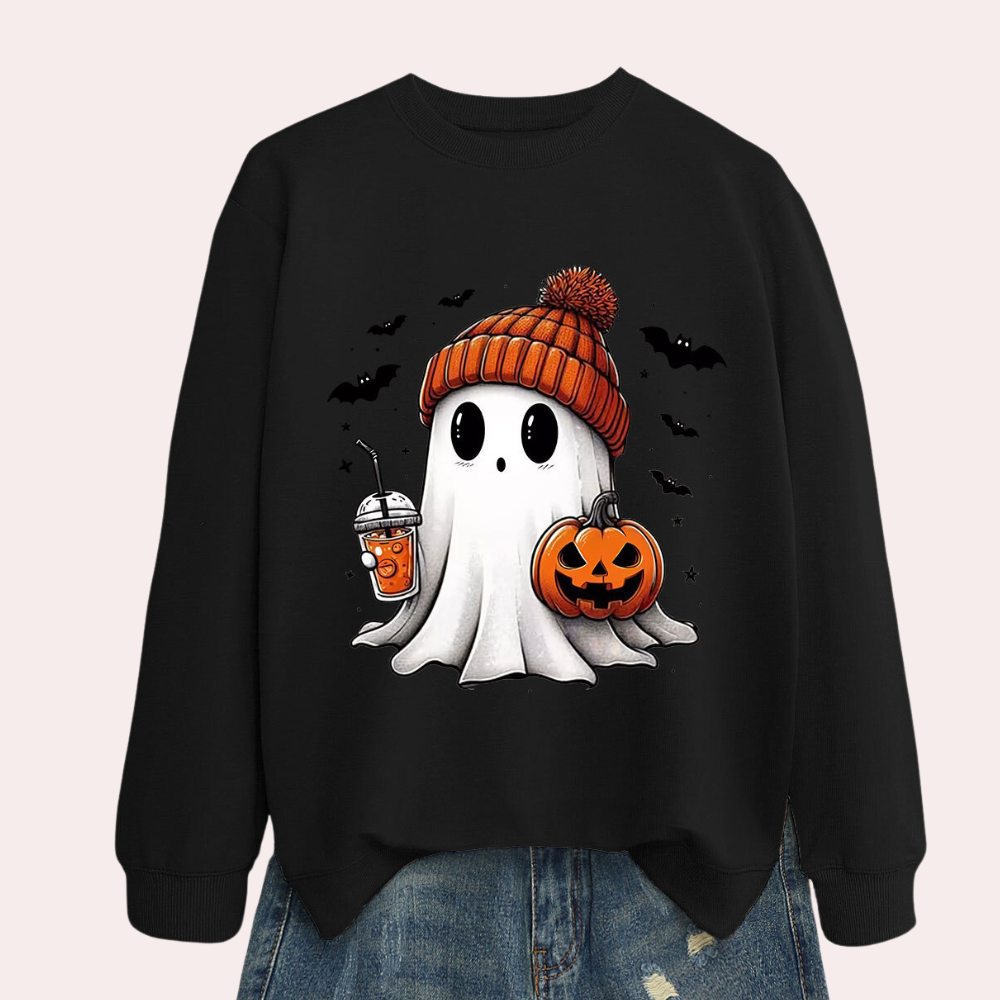 Damska bluzka Halloween z nadrukiem ducha – Liora