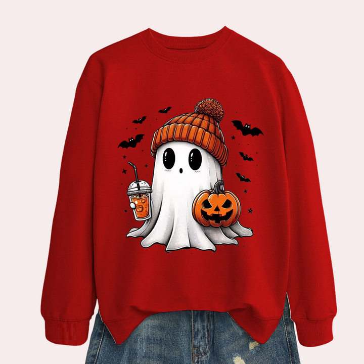 Damska bluzka Halloween z nadrukiem ducha – Liora
