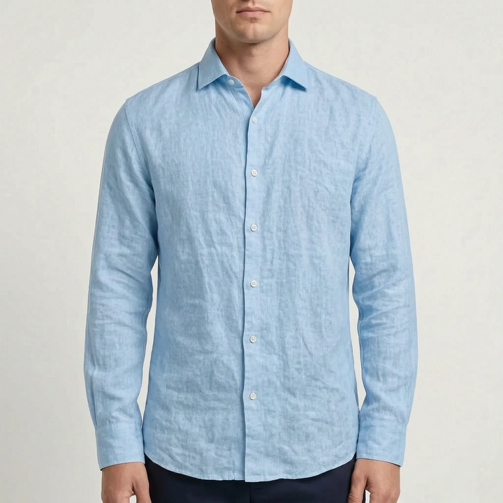 Casual Long-Sleeve Button-Up Shirt -  Bruce