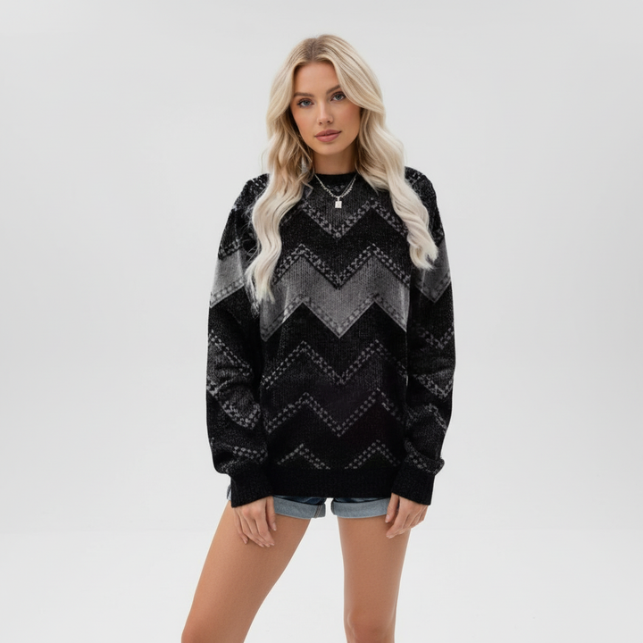 Chevronmuster Strickpullover - Isabella