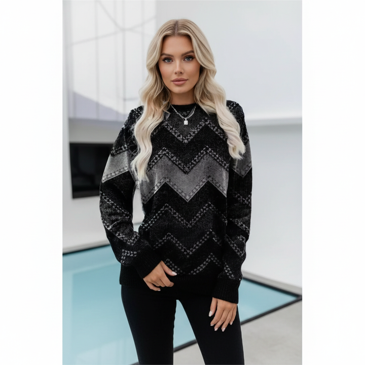 Chevronmuster Strickpullover - Isabella