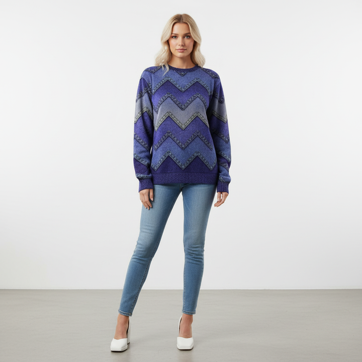 Chevronmuster Strickpullover - Isabella