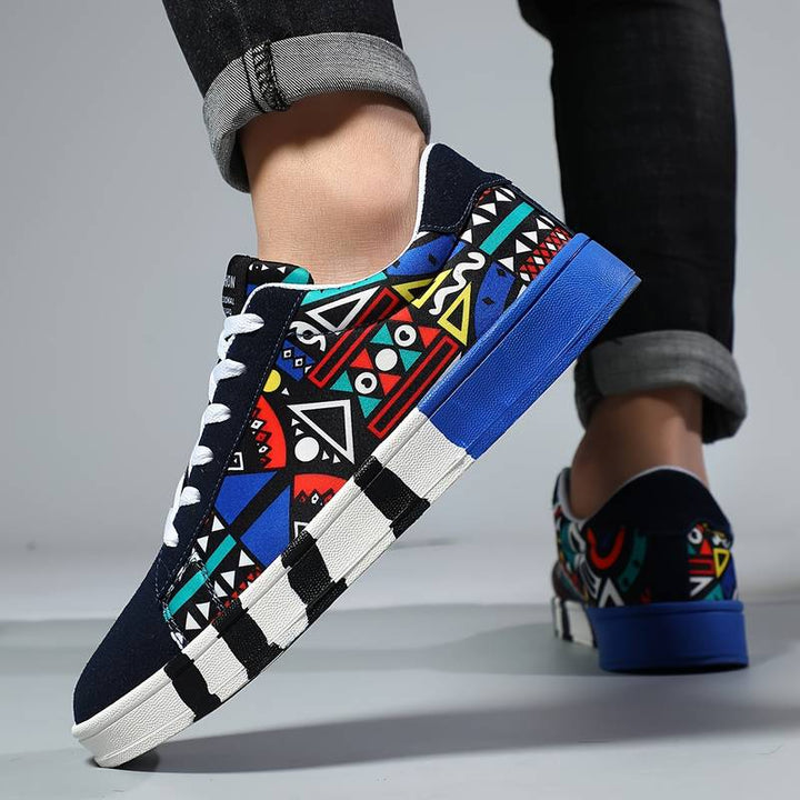Colourful Low-Top Trainer With All-Over Graphic Print - Israel