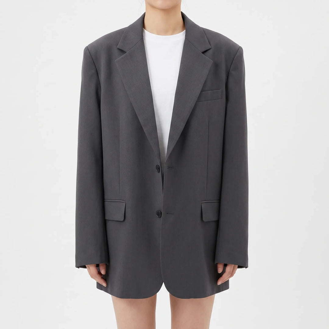 Czarna Marynarka Damska Oversize -  Emma