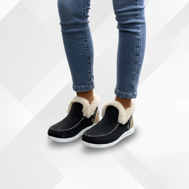 Damenkomfortschuhe Mit Plüschfutter - ComfyGlide