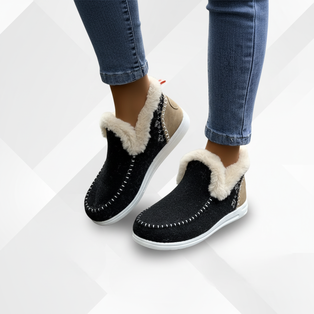 Damenkomfortschuhe Mit Plüschfutter - ComfyGlide