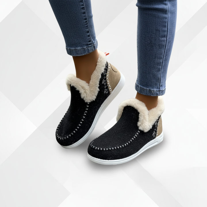 Damenkomfortschuhe Mit Plüschfutter - ComfyGlide