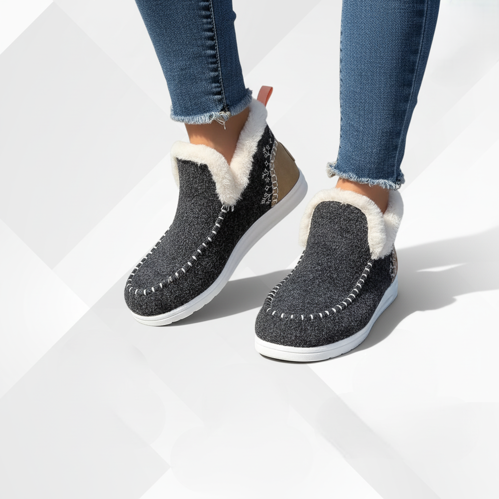 Damenkomfortschuhe Mit Plüschfutter - ComfyGlide