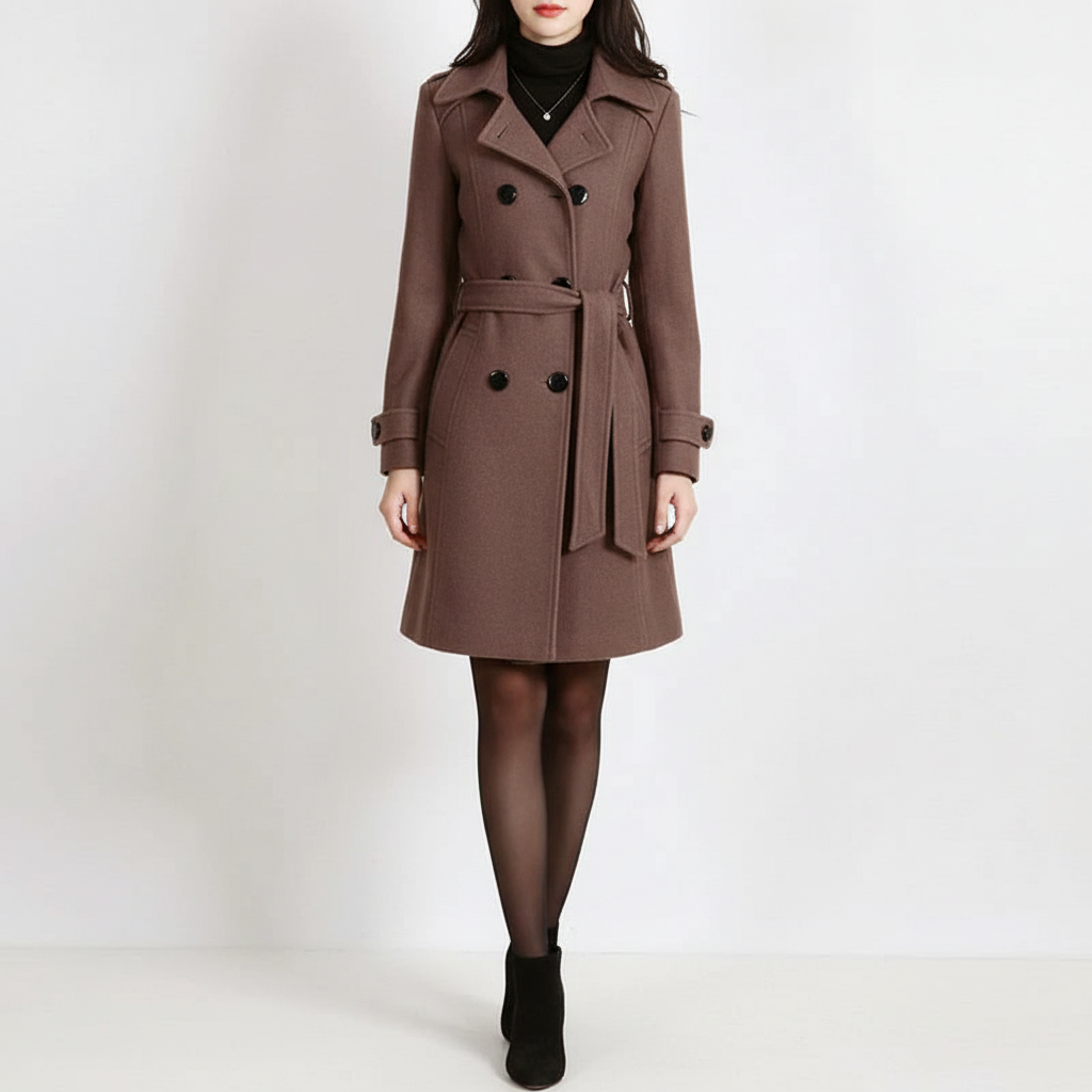 Damenmantel Mit Gürtel -  Isabella