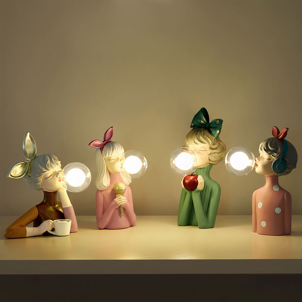 Dekorative Leuchte Mit Glasschirm - CozyMuse