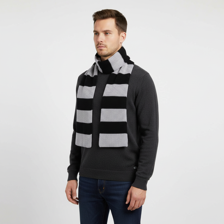 Dicke Chunky Gestrickter Schal - WarmStripe