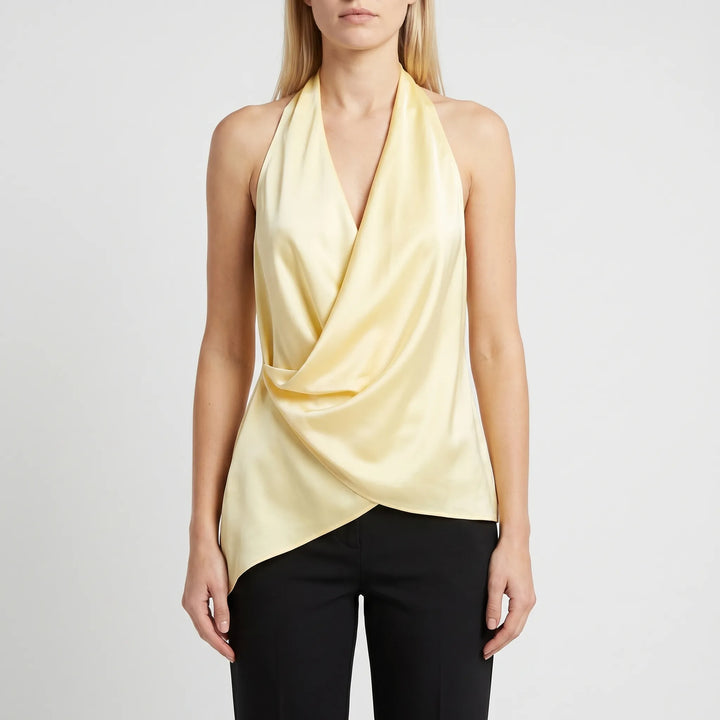 Draped Halter Neck Top -  Candace
