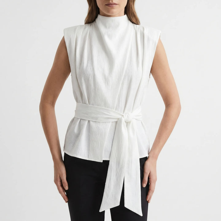 Elegant Tie Waist Top -  Kelli