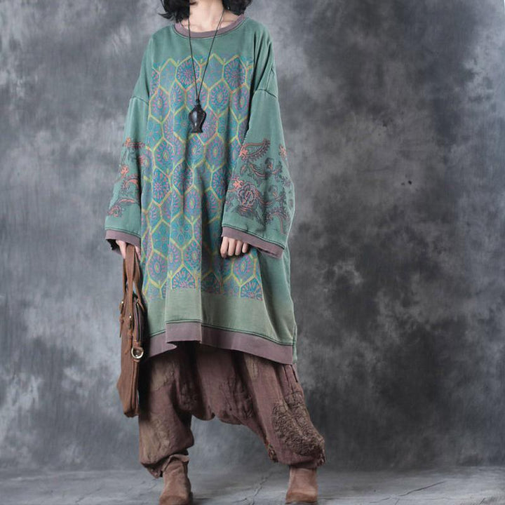 Oversized Midi Sukienka z O-Kolem - Ameline